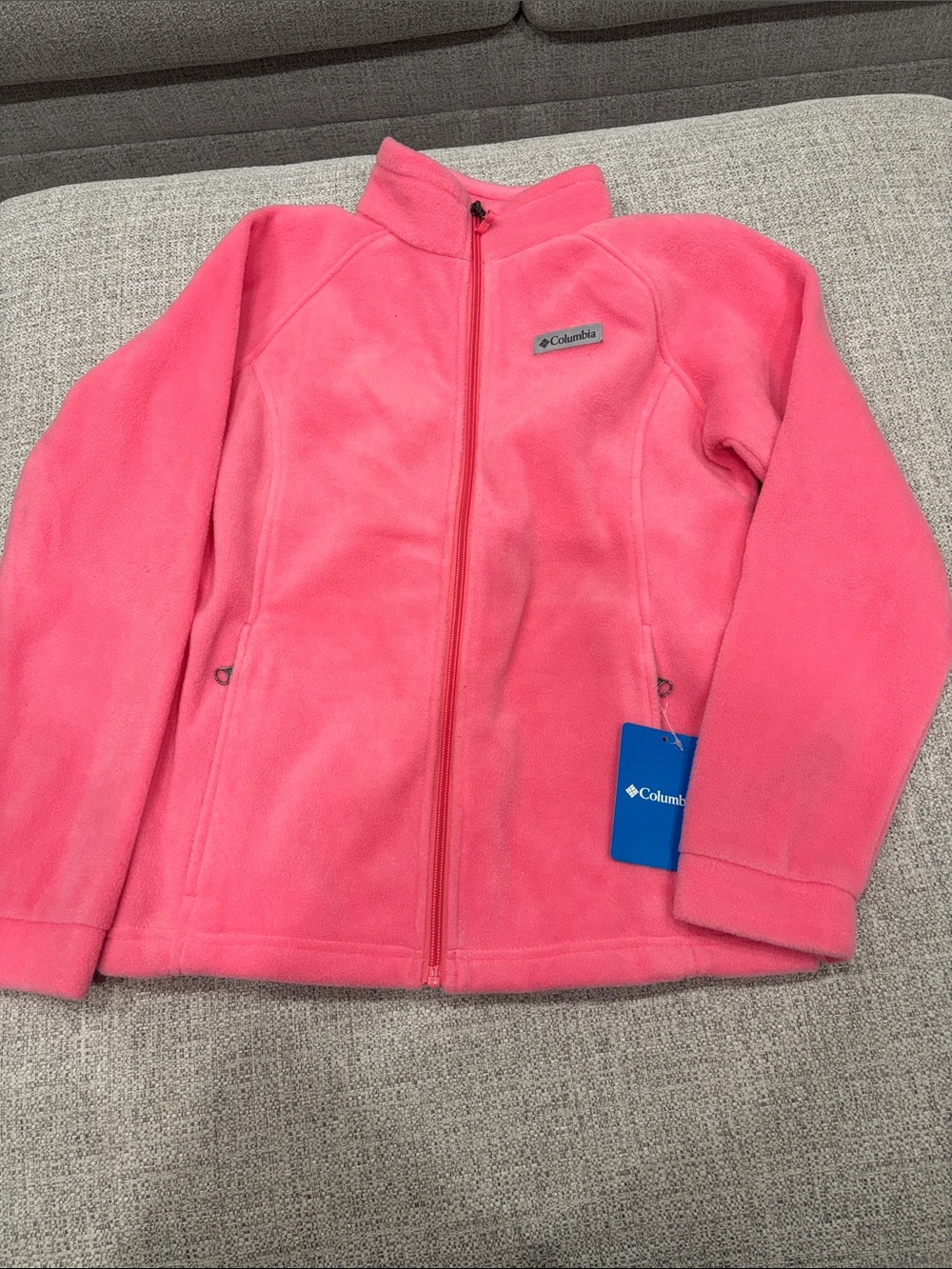 Columbia Pink Full-Zip Kids Fleece Jacket